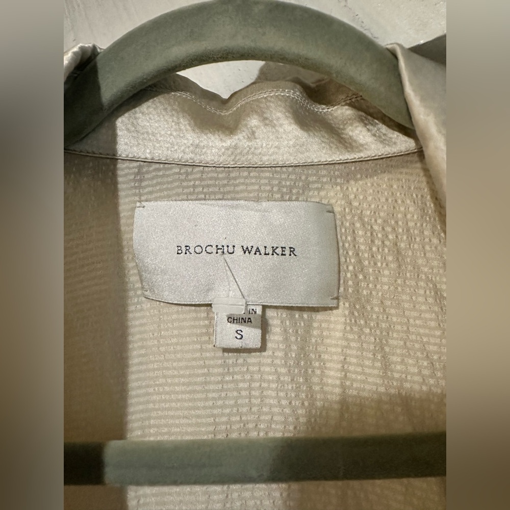 Brochu Walker $358 Mayes Silk Wrap Top - Champagne. Size S. - Picture 8 of 13